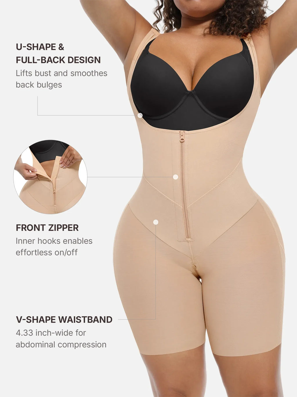 Velora U-Plunge Sculpt Bodysuit™